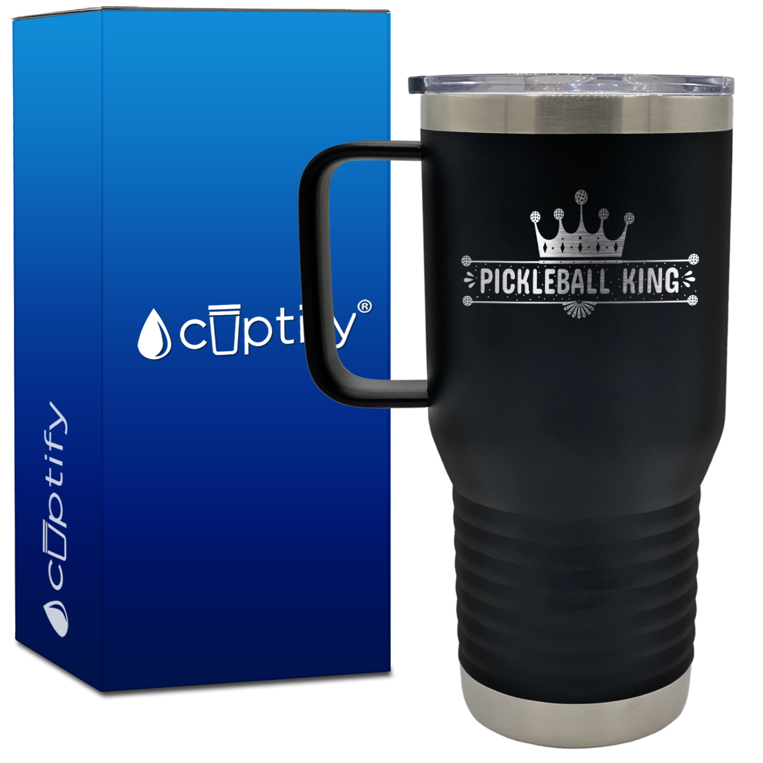 Pickleball King 20oz Pickleball Travel Mug