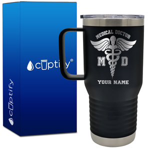 Personalized MD Medical Doctor 20oz Medical Travel Mug