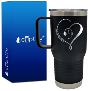 Dispatcher Headset Heart 20oz Dispatcher Travel Mug