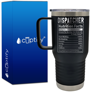 Dispatcher Nutrition Facts 20oz Dispatcher Travel Mug