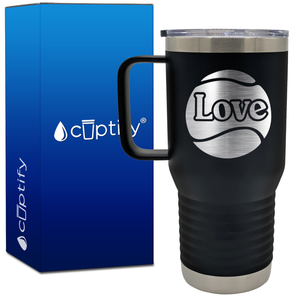 Tennis Ball Love 20oz Tennis Travel Mug