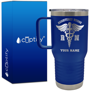 Personalized RN Registered Nurse 20oz Medical Travel Mug