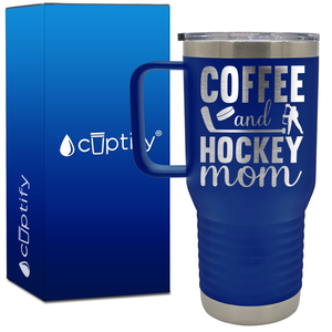 Coffee and Hockey Mom 20oz Hockey Travel Mug