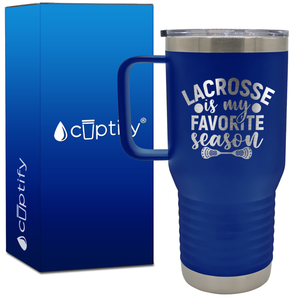 Lacrosse is my Favorite Season 20oz Lacrosse Travel Mug