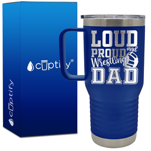 Loud and Proud Wrestling Dad 20oz Wrestling Travel Mug