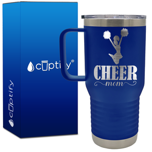 Cheer Mom Silhouette 20oz Cheer Travel Mug