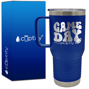 Game Day Vibes Football 20oz Football Travel Mug