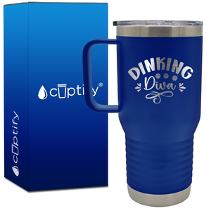 Dinking Diva Pickleball 20oz Pickleball Travel Mug