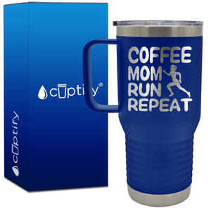 Coffee Mom Run Repeat 20oz Running Travel Mug