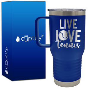 Live Love Tennis 20oz Tennis Travel Mug