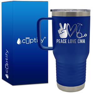 Peace Love CMA 20oz CMA Travel Mug