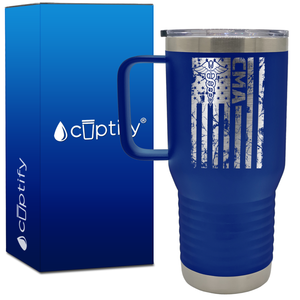 Distressed CMA Flag 20oz CMA Travel Mug