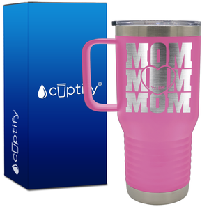 Mom Mom Mom Football 20oz Football Travel Mug