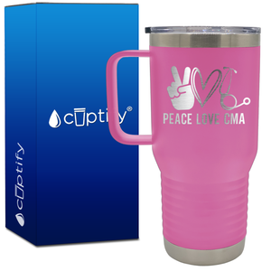 Peace Love CMA 20oz CMA Travel Mug