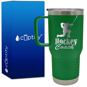 Hockey Coach Goal Pose 20oz Hockey Travel Mug