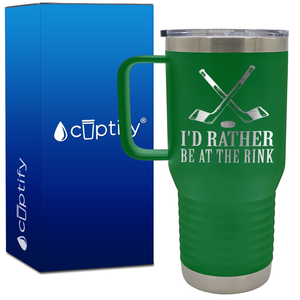 I'd Rather Be at the Rink 20oz Hockey Travel Mug