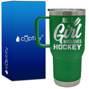 Just a Girl Who Loves Hockey 20oz Hockey Travel Mug