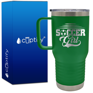 Soccer Girl 20oz Soccer Travel Mug