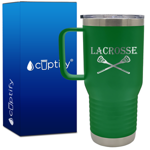 Lacrosse Sticks Crossing 20oz Lacrosse Travel Mug