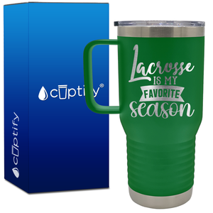 Lacrosse is My Favorire Season 20oz Lacrosse Travel Mug