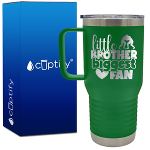 Little Brother, Biggest Fan 20oz Wrestling Travel Mug