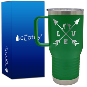 Love Arrows Wrestling 20oz Wrestling Travel Mug