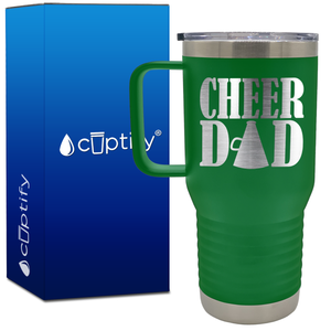 Cheer Dad with Megaphone 20oz Cheer Travel Mug