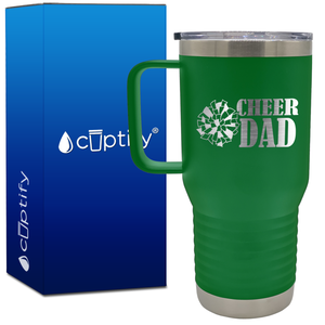 Cheer Dad with Pom Pom 20oz Cheer Travel Mug