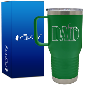 Cheer Dad Outline 20oz Cheer Travel Mug