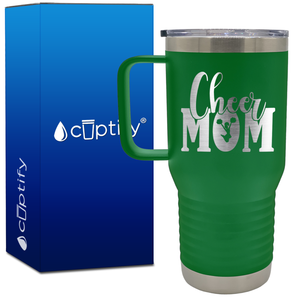 Cheer Mom Cheerleader Silhouette 20oz Cheer Travel Mug