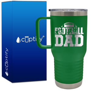 Football Dad 20oz Football Travel Mug