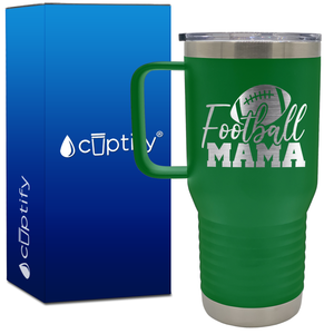 Football Mama with Football 20oz Football Travel Mug