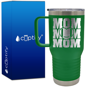 Mom Mom Mom Football 20oz Football Travel Mug