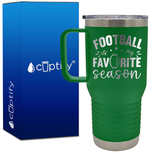 Football is my Favorite Season 20oz Football Travel Mug