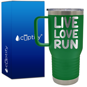 Live Love Run 20oz Running Travel Mug