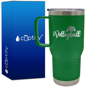 Volleyball Half Ball 20oz Volleyball Travel Mug