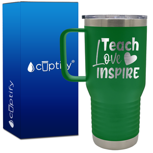 Teach Love Inspire 20oz Teacher Travel Mug