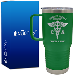 Personalized Certified Medical Assistant 20oz CMA Travel Mug