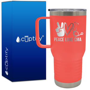 Peace Love CMA 20oz CMA Travel Mug