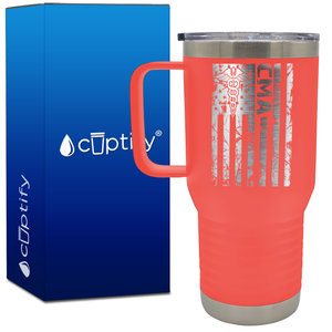 Distressed CMA Flag 20oz CMA Travel Mug