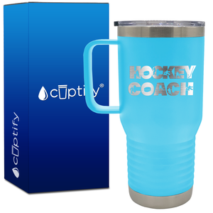 Hockey Coach Silhouettes 20oz Hockey Travel Mug