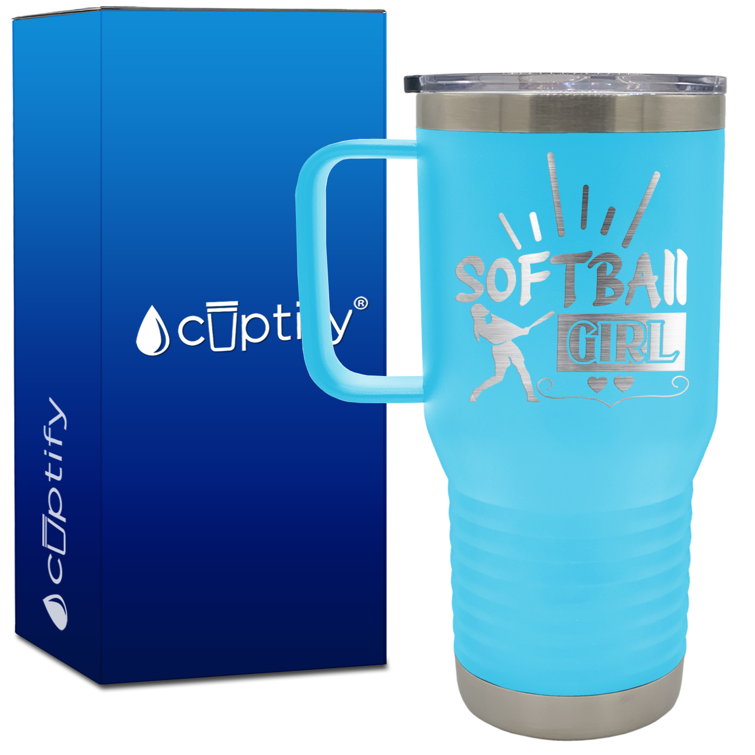 Softball Girl 20oz Softball Travel Mug