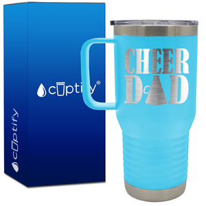 Cheer Dad with Megaphone 20oz Cheer Travel Mug