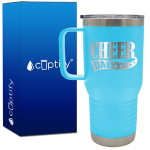 Cheer Dad Swoosh Stars 20oz Cheer Travel Mug