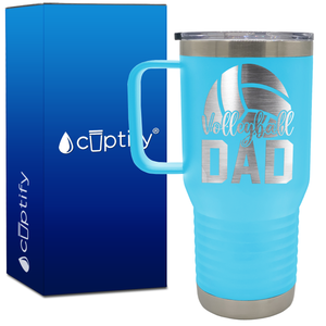 Volleyball Dad Half Ball 20oz Volleyball Travel Mug