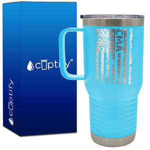 Distressed CMA Flag 20oz CMA Travel Mug