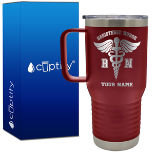 Personalized RN Registered Nurse 20oz Medical Travel Mug