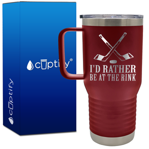 I'd Rather Be at the Rink 20oz Hockey Travel Mug