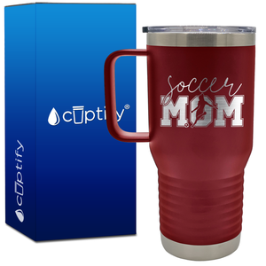 Soccer Mom with Player 20oz Soccer Travel Mug