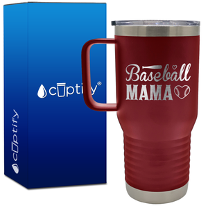 Baseball Mama 20oz Baseball Travel Mug